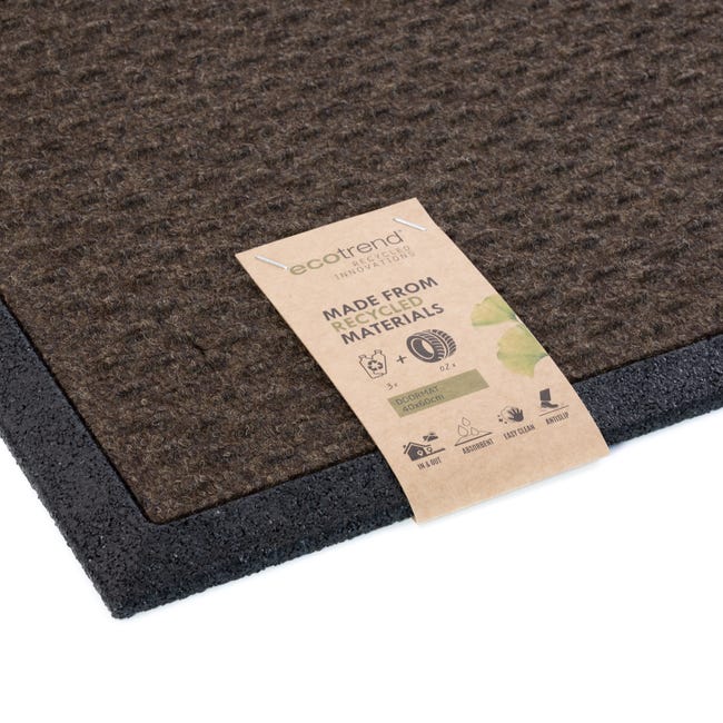 Wycieraczka wewnętrzna Soft Step Vegas 60 x 40 cm brązowa z recyklingu