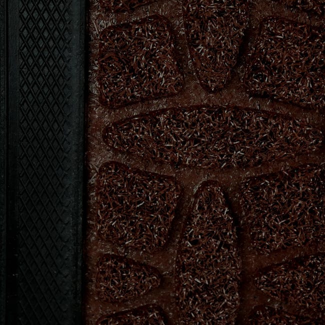 Wycieraczka wewnętrzna/zewnętrzna Pips 60 x 40 cm brązowa gumowa