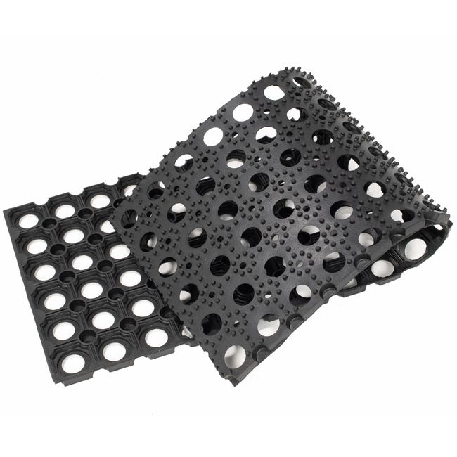 Wycieraczka zewnętrzna Alfa 75 x 25 cm gumowa czarna Inspire