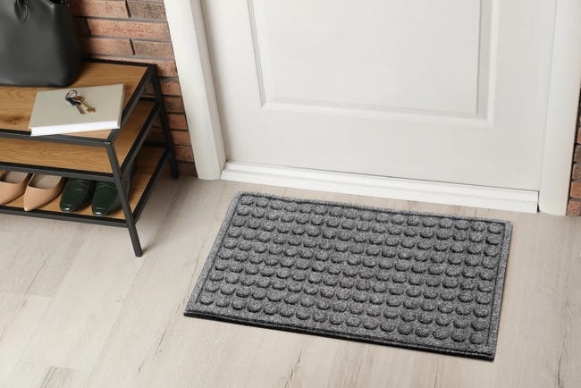 Wycieraczka zewnętrzna Contours Rounds 75 x 45 cm szara z recyklingu