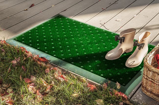 Wycieraczka zewnętrzna Dirt Scraper 60 x 37 cm zielona z recyklingu