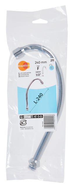 Wylewka do zlewu i umywalki F L-240 mm EQUATION