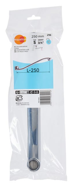 Wylewka do zlewu i umywalki S L-250 mm EQUATION