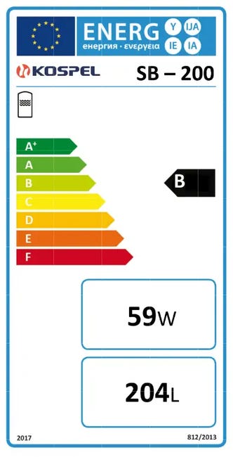Wymiennik pionowy z 2 wężownicami SB Termo Solar 204 l Kospel