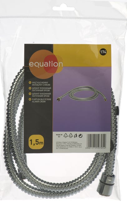 Wąż kuchenny 1.5 m chrom EQUATION