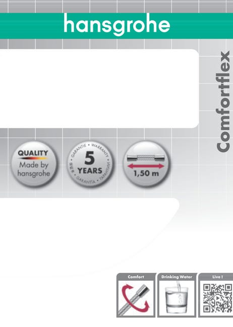 Wąż prysznicowy chrom Comfortflex 150 cm Hansgrohe
