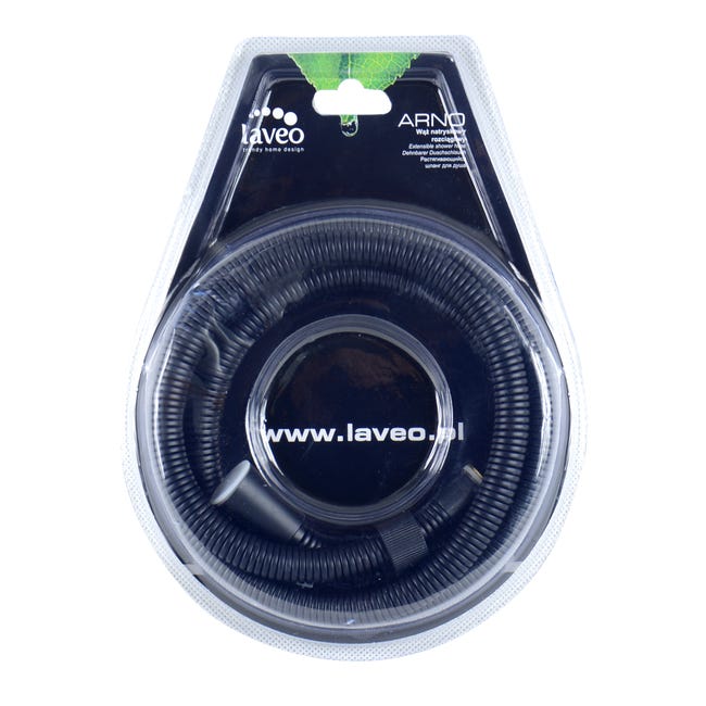 Wąż prysznicowy czarny 150-180 cm Laveo
