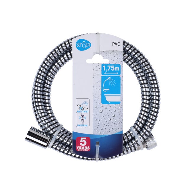 Wąż prysznicowy czarny PVC 175 cm Sensea