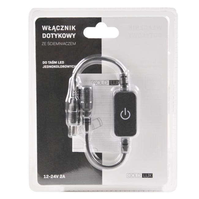 Włącznik dotykowy ze ściemniaczem czarny 12-24 V IP20 Goldlux