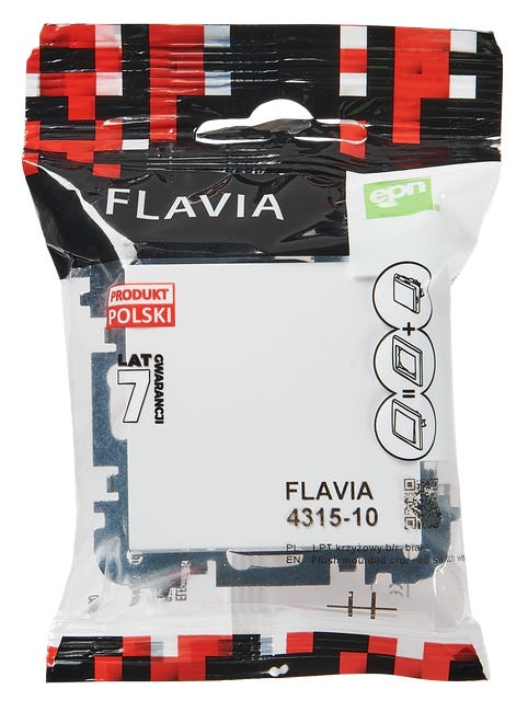 Włącznik krzyżowy Biały FLAVIA ELEKTRO-PLAST