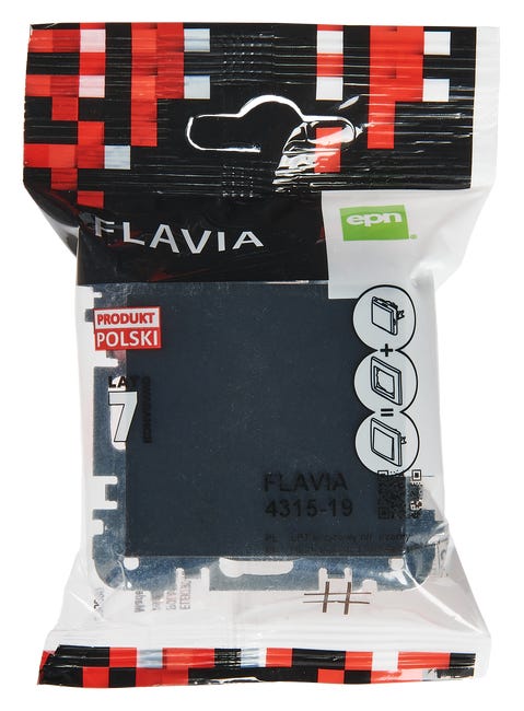 Włącznik krzyżowy Czarny FLAVIA ELEKTRO-PLAST