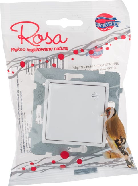 Włącznik krzyżowy ROSA Biały POLMARK