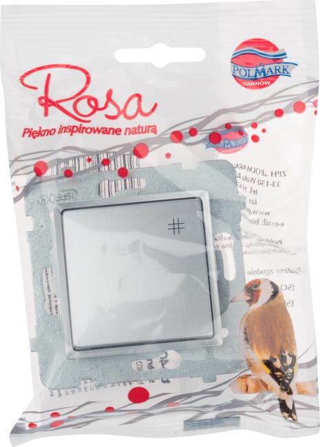 Włącznik krzyżowy ROSA Srebrny POLMARK