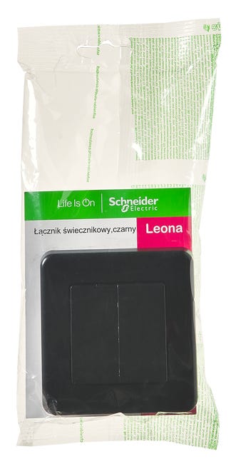 Włącznik podwójny LEONA antracyt SCHNEIDER