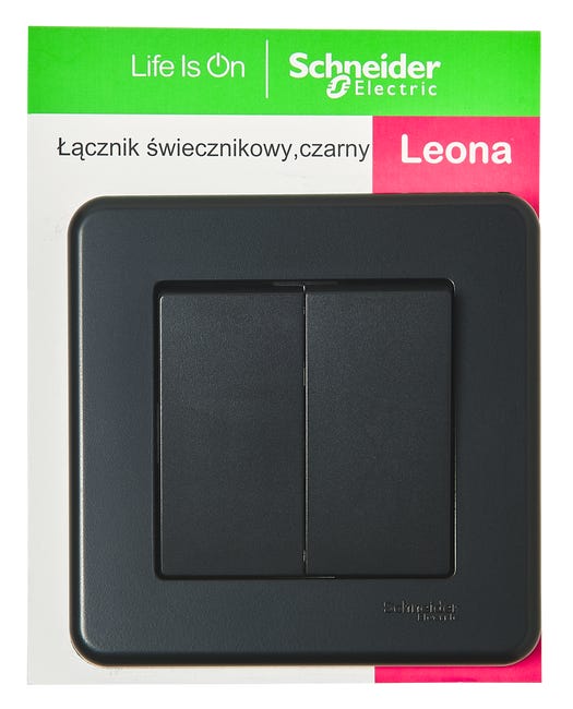 Włącznik podwójny LEONA antracyt SCHNEIDER