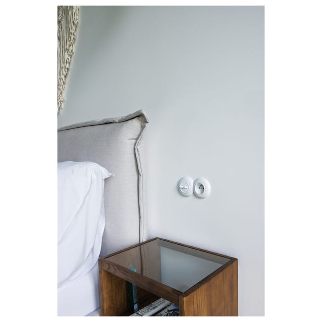 Włącznik podwójny LF0021W LOFT biały DPM