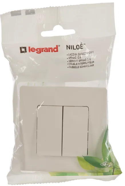 Włącznik podwójny NILOE ECO Biały LEGRAND