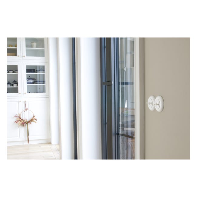 Włącznik podwójny SCHODOWY LF0022W LOFT biały DPM