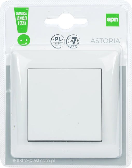 Włącznik pojedynczy ASTORIA biały ELEKTRO-PLAST