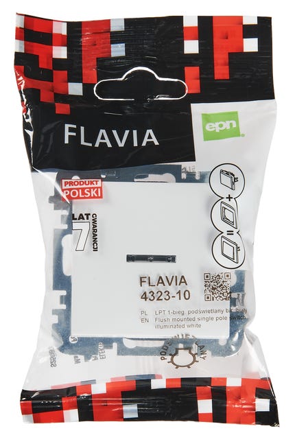 Włącznik pojedynczy Biały FLAVIA ELEKTRO-PLAST