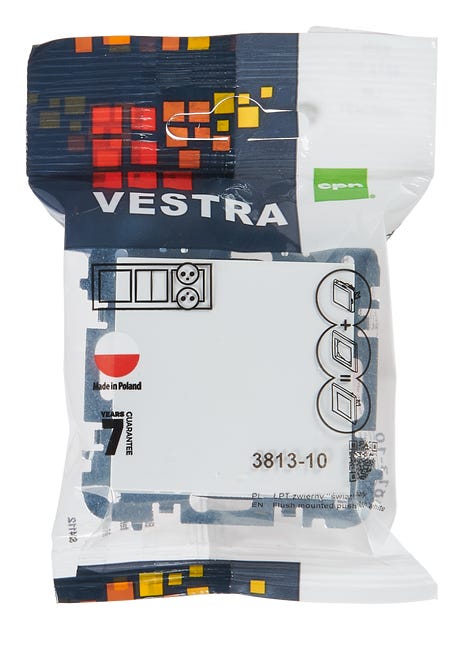 Włącznik pojedynczy Biały VESTRA ELEKTRO-PLAST