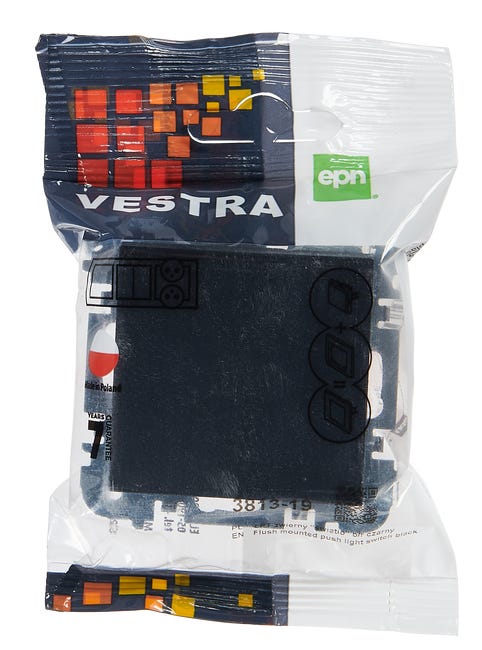 Włącznik pojedynczy Czarny VESTRA ELEKTRO-PLAST