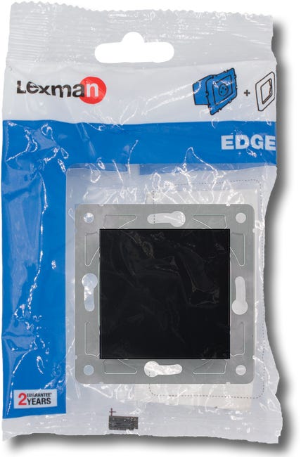 Włącznik pojedynczy EDGE czarny LEXMAN