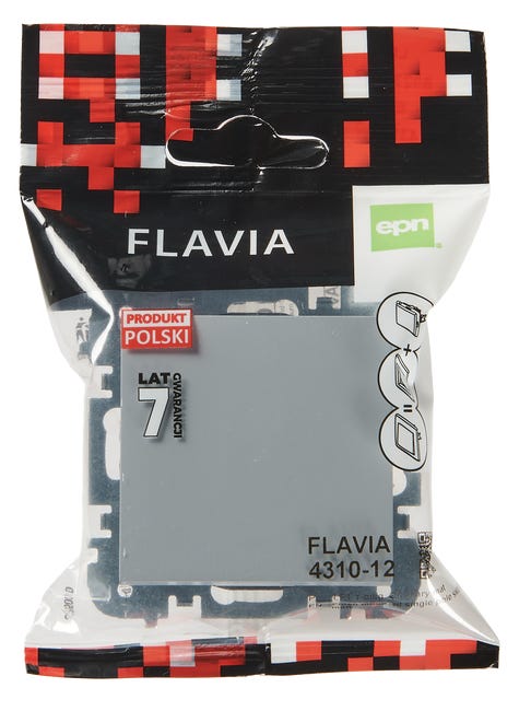Włącznik pojedynczy Flavia szary mat ELEKTRO-PLAST