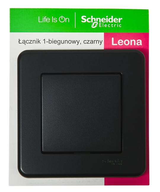 Włącznik pojedynczy Leona antracyt Schneider