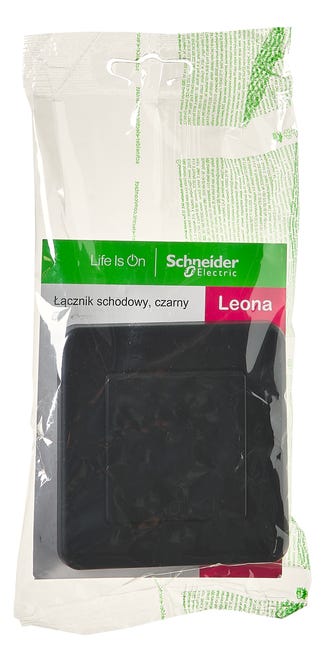 Włącznik pojedynczy schodowy LEONA antracyt SCHNEIDER