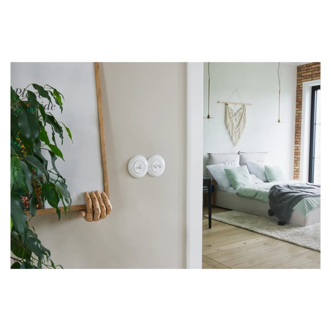 Włącznik pojedynczy schodowy LF0012W LOFT biały DPM