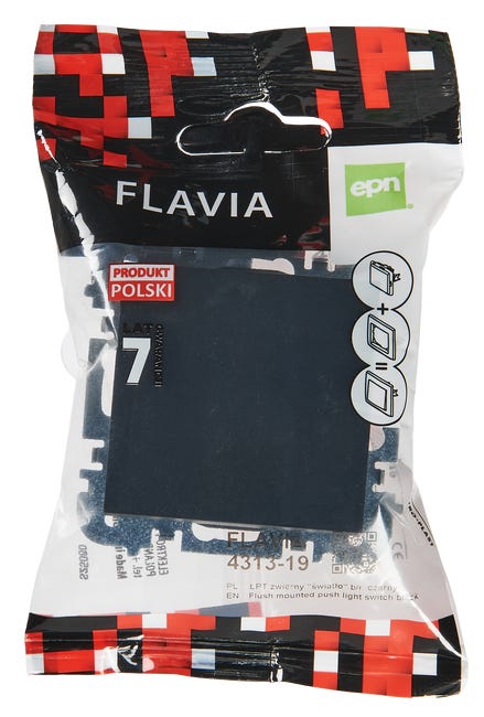 Włącznik pojedynczy zwierny Czarny FLAVIA ELEKTRO-PLAST