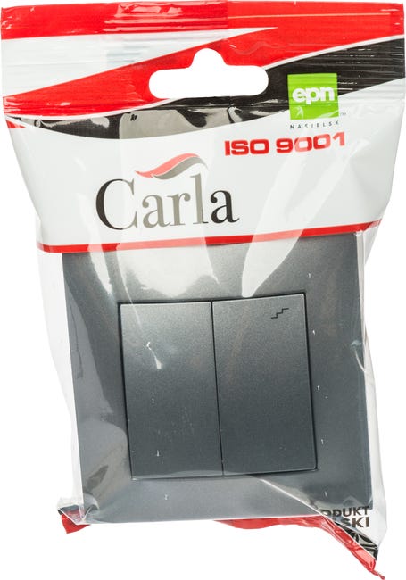 Włącznik schodowy podwójny CARLA Grafitowy ELEKTRO-PLAST