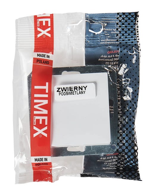 Włącznik zwierny z podświetleniem PRESTIGE Biały TIMEX