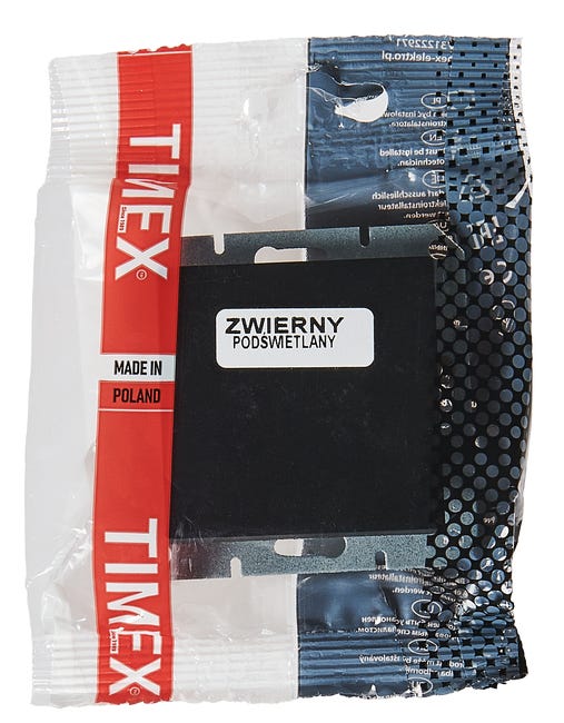 Włącznik zwierny z podświetleniem PRESTIGE Czarny mat TIMEX