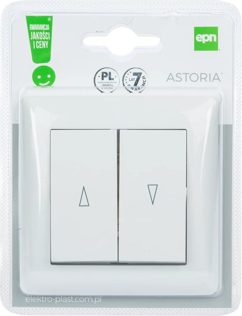 Włącznik żaluzjowy ASTORIA biały ELEKTRO-PLAST