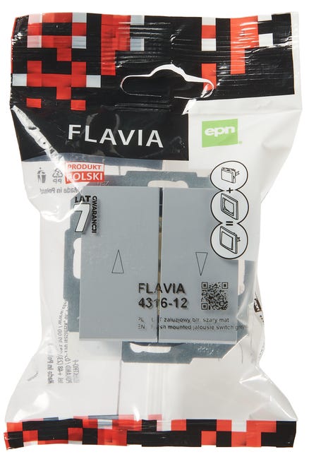 Włącznik żaluzjowy FLAVIA Szary mat ELEKTRO-PLAST