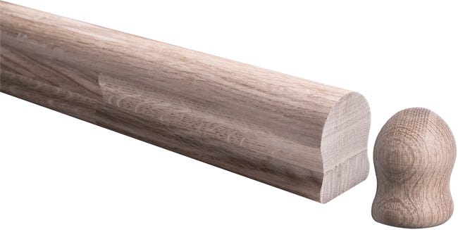 Zakończenie poręczy DĄB Proste 6,2 x 5 cm KORNIK