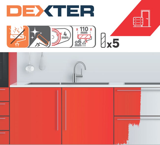 Zapas do mini wałka do lakieru 5 szt. 110 mm Dexter