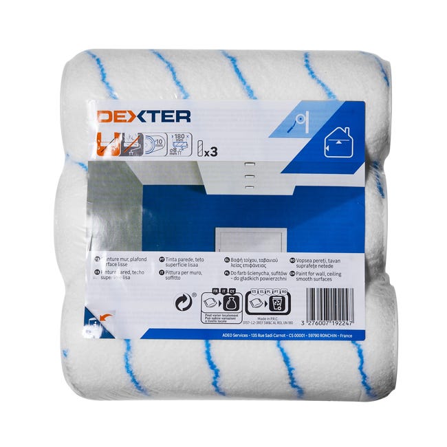 Zapas do wałka do gładkich ścian i sufitów 3 szt. 180 mm Dexter