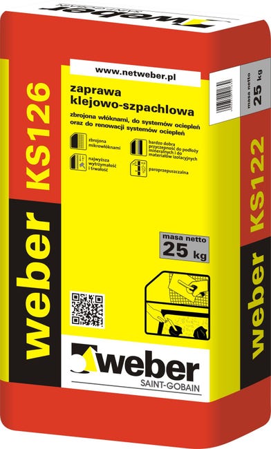 Zaprawa klejąco-szpachlowa KS 126 25 kg Weber