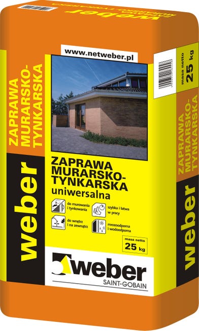 Zaprawa murarsko-tynkarska uniwersalna 25 kg WEBER