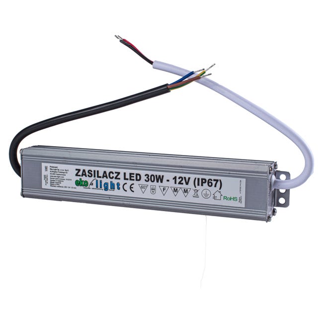 Zasilacz do taśmy LED 12 V 30 W IP67 EKO-LIGHT
