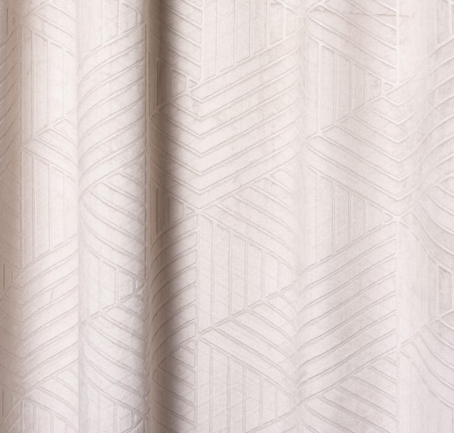 Zasłona Blocks beżowa 135 x 245 cm na taśmie