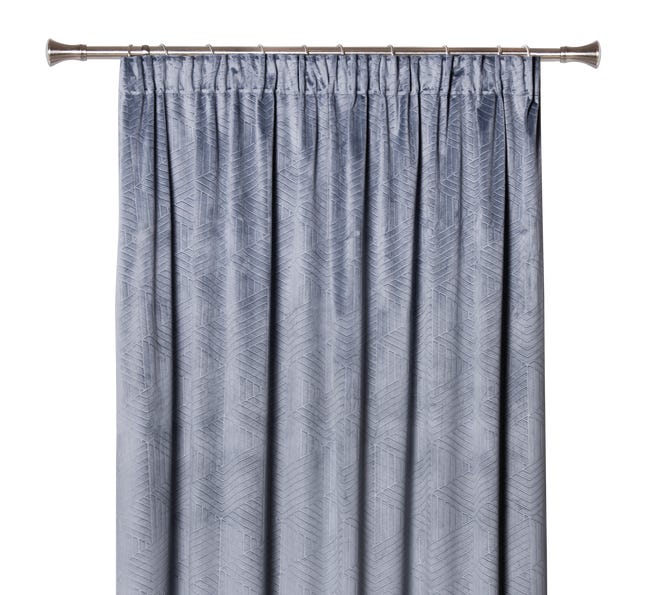 Zasłona Blocks szara 135 x 245 cm na taśmie
