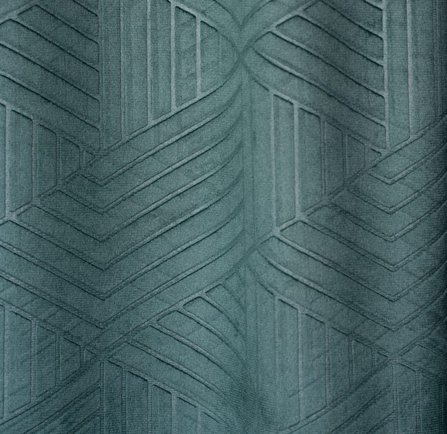Zasłona Blocks zielona 135 x 245 cm na taśmie
