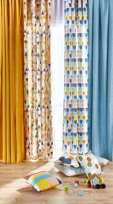 Zasłona Foggia żółta 140 x 260 cm na przelotkach Inspire