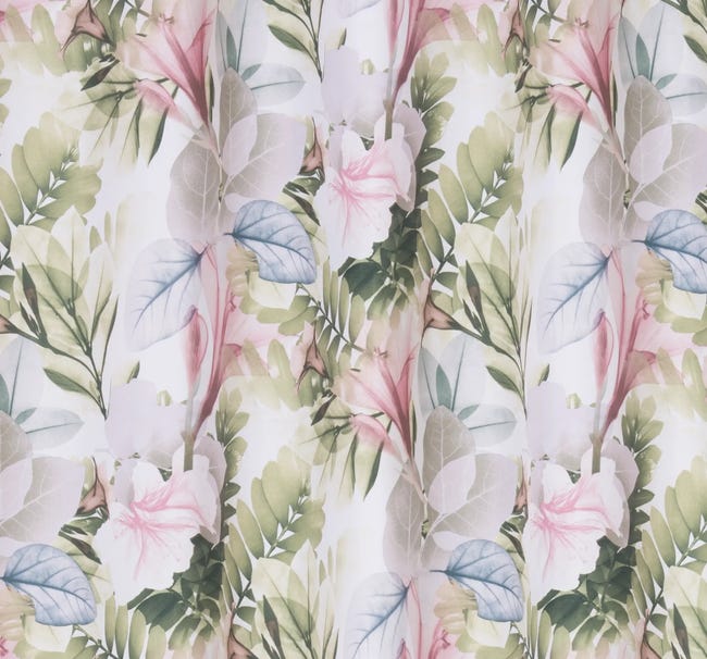 Zasłona Lapaz zielono-różowa 140 x 260 cm na przelotkach