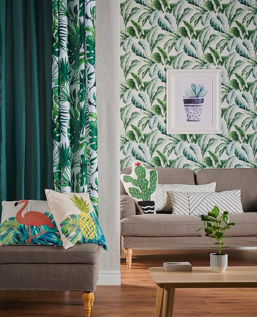 Zasłona Novio zielona 140 x 260 cm na przelotkach Inspire