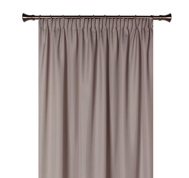 Zasłona Oxford beżowa taupe 140 x 260 cm na taśmie